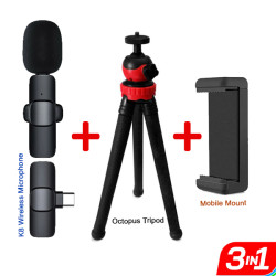 Tripod and Wireless Microphone Combo for Journalist/Vlogger